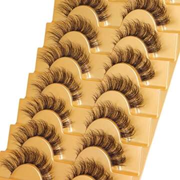 Mavphnee Brown Cat Eye False Eyelashes for Natural Beauty