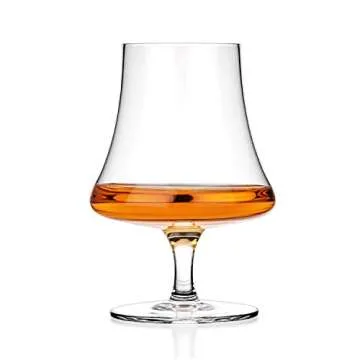 LUXBE Lead-Free Crystal Whiskey Glasses Set for Spirits