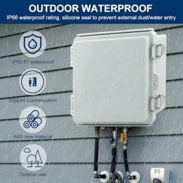 Waterproof Junction Box, Durable Electrical Enclosure 6x6 in