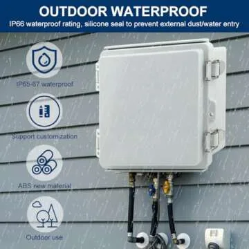 Waterproof Junction Box, Durable Electrical Enclosure 6x6 in