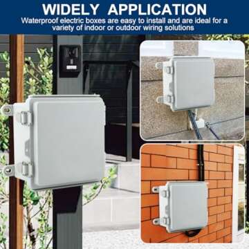 Waterproof Junction Box, Durable Electrical Enclosure 6x6 in
