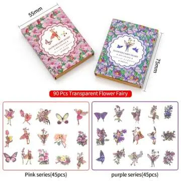 Magical 90 Pieces Flower Fairy Stickers for Crafts