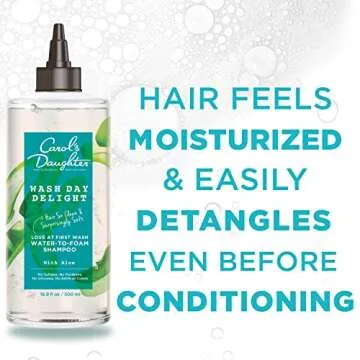 Carol’s Daughter Wash Day Delight Love at First To Foam Sulfate Free Shampoo with Aloe and Micellar Water, Paraben Free, Silicone Free, Micellar Shampoo for Kinky, Curly Hair, 16.9 fl oz
