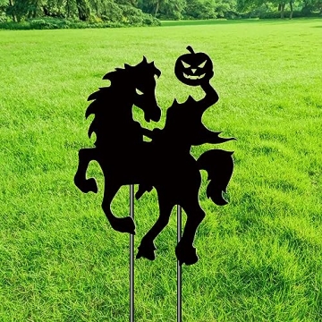 Halloween Yard Signs - Scary Headless Horseman Decor