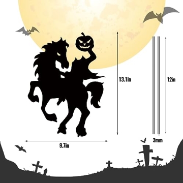 Halloween Yard Signs - Scary Headless Horseman Decor