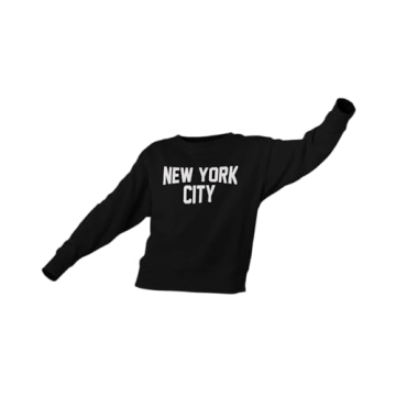NYC FACTORY New York City Crewneck Sweatshirt - Black (Small)