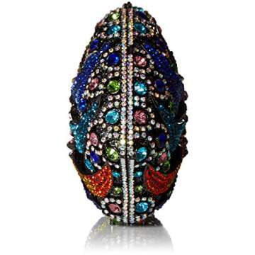 MOSSMON Formal 3D Flower Rhinestone Crystal Clutch Evening Wedding Bag For Women