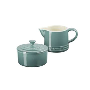 Le Creuset Stoneware Signature, Sea Salt Cream & Sugar Set, Cream: 300 ml, Sugar: 8oz