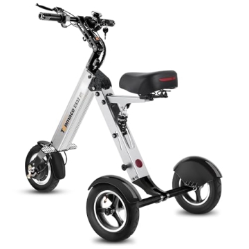 TopMate ES32 Electric Scooter 3 Wheels Foldable Trike with Seat for Adults, Light Weight with Revers...