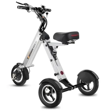 TopMate ES32 Electric Scooter 3 Wheels Foldable Trike with Seat for Adults, Light Weight with Revers...