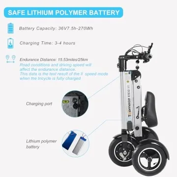 TopMate ES32 Electric Tricycle with Reverse Function