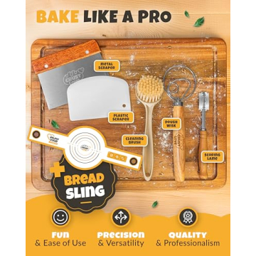 CRUSTLOVE Banneton Bread Proofing Basket and Baking Kit