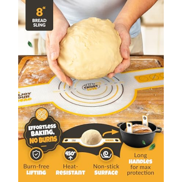 CRUSTLOVE Banneton Bread Proofing Basket and Baking Kit