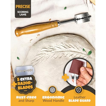 CRUSTLOVE Banneton Bread Proofing Basket and Baking Kit