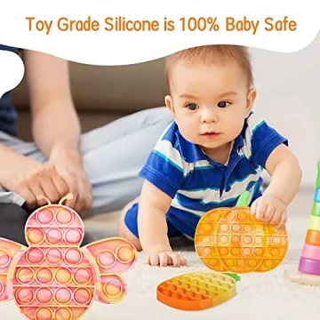 ASONA 4 Pack Tie Dye Bubble Pop Sensory Toys for Kids