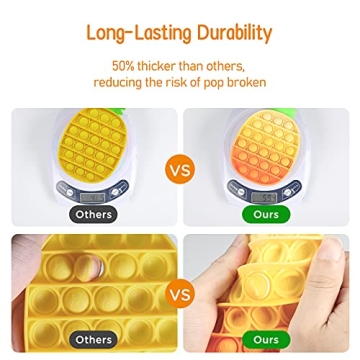 ASONA 4 Pack Tie Dye Bubble Pop Sensory Toys for Kids