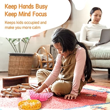 ASONA 4 Pack Tie Dye Bubble Pop Sensory Toys for Kids