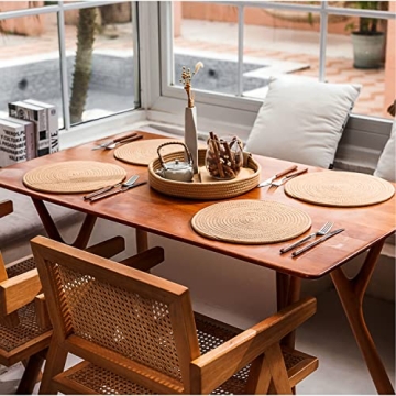 Art PineCone Round Placemats - Set of 4 Unique Table Decor