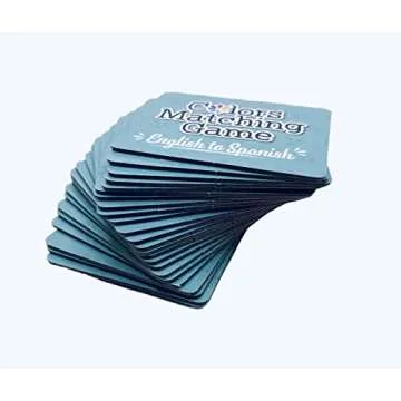 Urban Supply Co English to Spanish Colors Matching Memory Game. ESL and Language Immersion. Early Children's Bilingual Reading. Learn Spanish and English Colors