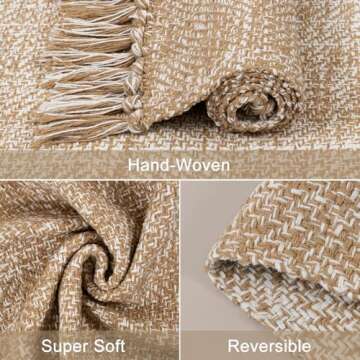 Collive Hand-Woven Runner Rug - Washable Entryway Rug