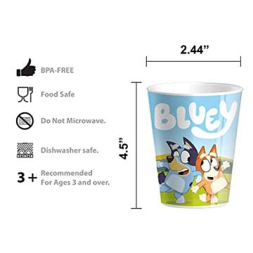 Durable Zak Designs Bluey Kids Dinnerware Set for Toddlers