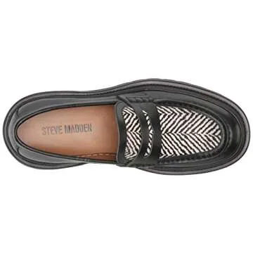 Steve Madden Men's Carloz Loafer, Black Tweed, 9.5