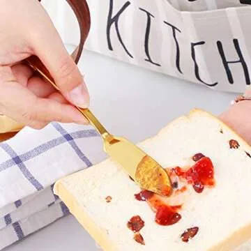 Stylish Gold Butter Knives Set of 6 for Elegant Dining