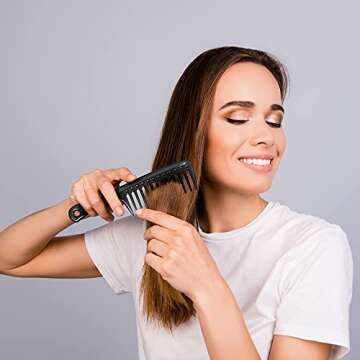 HYOUJIN Wide Tooth Combs For Gentle Detangling and Styling