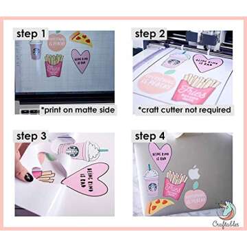 Craftables Waterproof Inkjet Sticker Paper for Custom Stickers