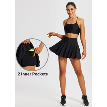 BALEAF Tummy Control Flowy Tennis Skort for Women