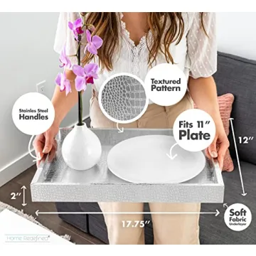 Gorgeous Modern Silver Crocodile Decorative Serving Tray