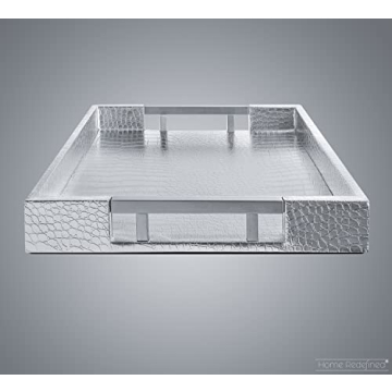 Gorgeous Modern Silver Crocodile Decorative Serving Tray