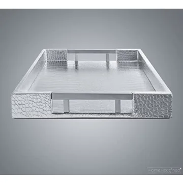 Gorgeous Modern Silver Crocodile Decorative Serving Tray