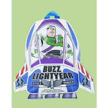 Disney Toy Story Backpack Kids Buzz Lightyear 3D Rocket Rucksack Bag