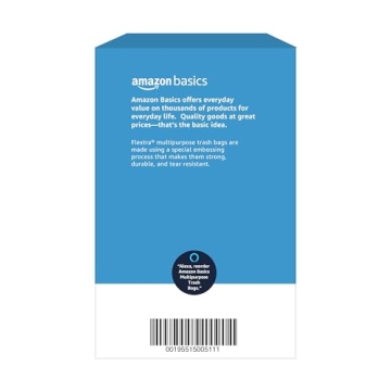 Amazon Basics Flextra Multipurpose Drawstring Trash Bags 30 Gallon