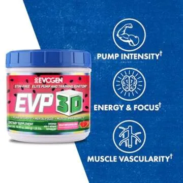 Evogen EVP 3D Stim Free Pre Workout Powder for Energy