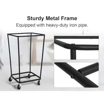 StorageWorks Laundry Hamper with Wheels, 160L Large Hampers for Laundry Rolling Laundry Basket, Dirty Clothes Hamper for Hotel, Home, Closet, Dorm, Beige, 1-Pack