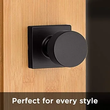 Kwikset Pismo Matte Black Interior Passage Door Knob