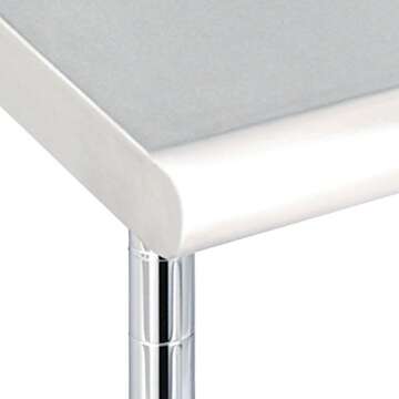 Seville Classics NSF Commercial Stainless Steel Top Work Table Island Utility Cart Prep Station, for Restaurant, Kitchen, Warehouse, Garage, Hotel, Home, Steel, 49" W x 24" D x 35.5" H