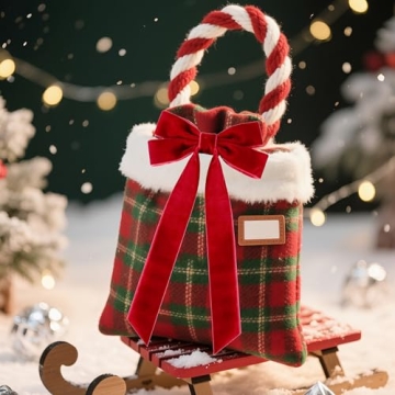 Senjie Velvet Ribbon Bows Set for Christmas Decor