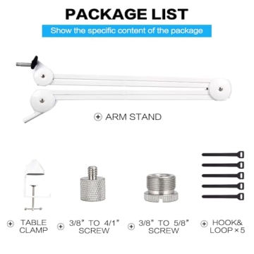 Adjustable Microphone Boom Arm for Streaming and Studio Use