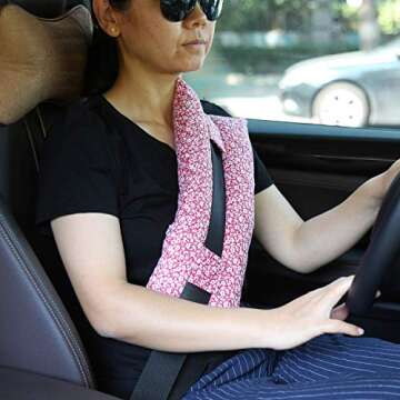 rainbowstar Seatbelt Pillows for Post-Surgery Comfort Mastectomy Breast Cancer Port Pacemaker Heart ...