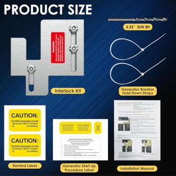 Generator Interlock Kit for Eaton Panels 150 200 Amp