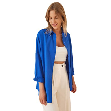 BIG DART Women's Oversized Button Down Shirt for Every Occasion