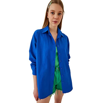 BIG DART Women's Oversized Button Down Shirt for Every Occasion