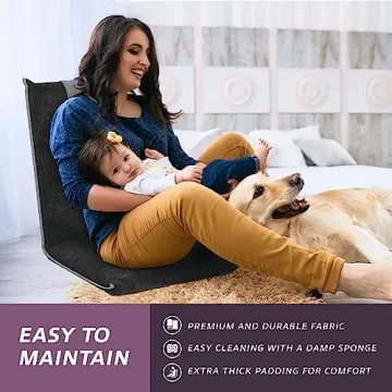 Adjustable bonVIVO Easy II Padded Floor Chair for Comfort