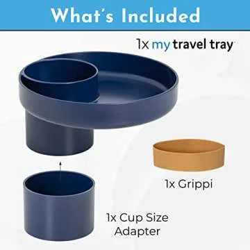 My Travel Tray Round, USA Made. Easily Convert Your existing Cup Holder to a Tray and Cup Holder for...