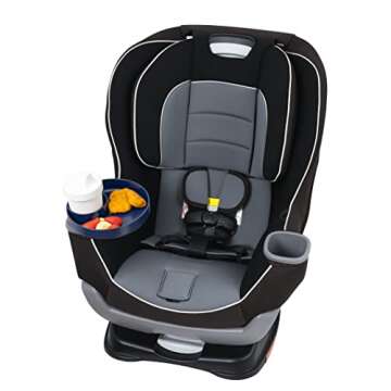 My Travel Tray Round, USA Made. Easily Convert Your existing Cup Holder to a Tray and Cup Holder for use in a Car Seat, Booster, Stroller, Golf Cart and Anywhere You Have a Cup Holder! - Navy