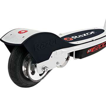 Razor E200 Electric Scooter for Kids Ages 13+ - 8" Pneumatic Tires, 200-Watt Motor, Up to 12 mph and 40 min of Ride Time, For Riders up to 154 lbs