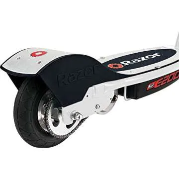 Razor E200 Electric Scooter for Kids Ages 13+ - 8" Pneumatic Tires, 200-Watt Motor, Up to 12 mph and 40 min of Ride Time, For Riders up to 154 lbs